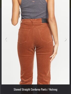Volcom Stoned Straight Corduroy Pants in Nutmeg - Women Jeans